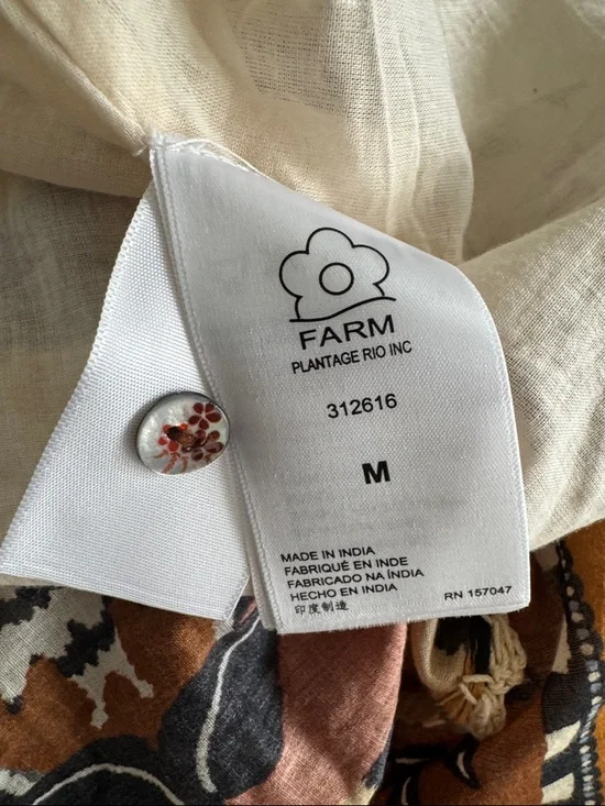 Farm Rio - Ainika Ruffled Mini Dress Small - Picture 5 of 6